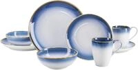 Kombiservice CREATABLE "Geschirr-Set Casade", blau, 8 Stk., Steinzeug, Geschirr-Sets,