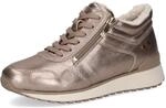 Keilsneaker CAPRICE, Damen, Gr. 38, braun (taupe, metallic), Nappaleder, metallic,