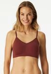 Bustier SCHIESSER "Invisible Soft Lace", Damen, Gr. 36, N-Gr, braun (burgund), Single
