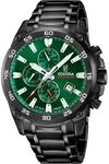 Chronograph FESTINA "Timeless Chronograph", schwarz, gr&uuml;n, Armbanduhren, Herren,