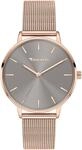 Quarzuhr TAMARIS "TT-0003-MQ", goldfarben, grau, Armbanduhren, Damen, Quarzuhr,