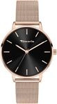 Quarzuhr TAMARIS "TT-0003-MQ", goldfarben, schwarz, Armbanduhren, Damen, Quarzuhr,