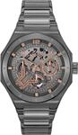 Multifunktionsuhr HUGO "GRAIL SKELETON", grau, Armbanduhren, Herren,
