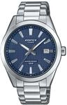 Quarzuhr CASIO EDIFICE, silberfarben, blau, Armbanduhren, Herren, Quarzuhr,
