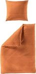 Bettw&auml;sche BIERBAUM "Chic Uni", orange (terra), B/L: 155cm x 220cm, 1 Stk., 1 Stk.,