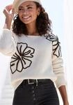 Strickpullover LASCANA, Damen, Gr. 32/34, beige, Strick, Obermaterial: 83% Polyester,