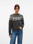 Strickpullover VERO MODA "VMSIMONE LS NORDIC PULLOVER GA REP BOO", Damen, Gr. M, rosa