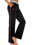 Relaxhose KANGAROOS, Damen, Gr. 36/38, N-Gr, bunt (schwarz, pink, pink), Sweatware,