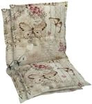 Sesselauflage GO-DE, rosa (creme, braun, rose), B:100cm H:5,5cm T:50cm, Bezug: 65%