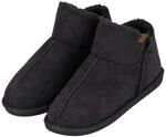 Hausschuh XQ FOOTWEAR "LADIES HOME BOOTS SUEDE", Damen, Gr. 37/38, grau (dunkelgrau),