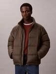 Steppjacke CALVIN KLEIN "LS MDWT NYLON CHNNL DOWN PUFFER", Herren, Gr. S, braun