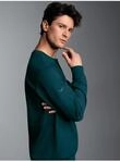 Sweatshirt TRIGEMA "TRIGEMA Sweatshirt", Herren, Gr. S, blau (saphir), Sweatware, 70%