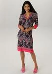 Jerseykleid ANISTON SELECTED, Damen, Gr. 36, N-Gr, bunt (marine, pink, schwarz,