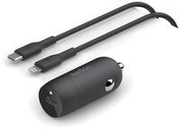 BELKIN USB-Ladeger&auml;t "USB-C Kfz-Ladeger&auml;t inkl. Lightning, 1m", schwarz, B:12cm