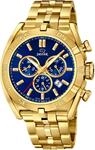 Chronograph JAGUAR "Executive", gold (goldfarben, dunkelblau), Armbanduhren, Herren,