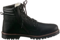 Winterboots RIEKER, Herren, Gr. 47, schwarz, Leder, Lederimitat, Schuhe Winterboots,