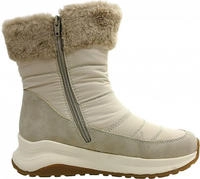 Winterboots RIEKER, Damen, Gr. 37, beige (hellbeige), Lederimitat, Textil, Schuhe