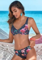 B&uuml;gel-Bikini-Top SUNSEEKER "Modern", Damen, Gr. 36, Cup B, blau (marine, bedruckt),