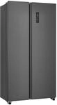 EXQUISIT Side-by-Side "SBS46-040D", Energieeffizienz: D, grau (inoxlook, az), B:91cm