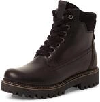 Winterboots TAMARIS, Damen, Gr. 36, schwarz, Leder, unifarben, Schuhe...