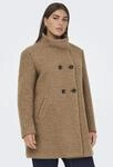 Kurzmantel ONLY CARMAKOMA "CARNEWSOPHIA WOOL COAT OTW", Damen, Gr. M, braun...