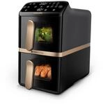 PHILIPS Hei&szlig;luftfritteuse "NA462/70 4000 Series Stacked Dual Basket und 10L