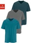 T-Shirt H.I.S "mit V-Ausschnitt, V-neck, Unterziehshirt", Herren, Gr. 4/S, gr&uuml;n