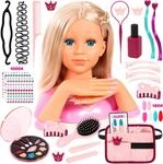 Frisier- & Schminkkopf BAYER "Charlene Magic Nails", rosa (blond), Frisierk&ouml;pfe,