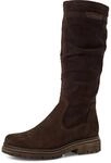 Stiefel TAMARIS, Damen, Gr. 37, Normalschaft, mokka, Veloursleder, unifarben, Schuhe