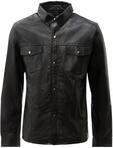 Langarmhemd RICANO "Lederhemd Lederhemd Langarm", Herren, Gr. S, N-Gr, schwarz,