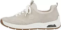 Slip-On Sneaker RIEKER, Damen, Gr. 36, beige (hellbeige), Lederimitat, Schuhe Slip-On
