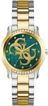 Quarzuhr GUESS "ANNETTE", silber (silberfarben, goldfarben), Armbanduhren, Damen,