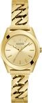 Quarzuhr GUESS "SERENA", gold (goldfarben), Armbanduhren, Damen, Quarzuhr,