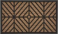 Fu&szlig;matte ASTRA "Border Graphic", braun, B:45cm H:8mm L:75cm, Gummi, Kunstfaser,