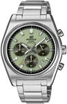 Chronograph CASIO EDIFICE, gr&uuml;n (edelstahlfarben, hellgr&uuml;n), Armbanduhren, Herren,