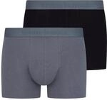 Boxer BRUNO BANANI "Flowing", Herren, Gr. S, wolkengrau, schwarz, Stoff,