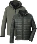 3-in-1-Funktionsjacke KILLTEC "KOW 95 MN JCKT", Herren, Gr. L, graugr&uuml;n,