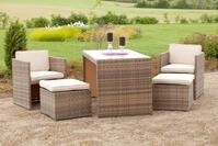 Garten-Essgruppe MERXX "Merano", grau, Sitzm&ouml;bel-Sets, Garten-Essgruppe