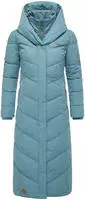 Steppmantel RAGWEAR "Steppmantel Natalka Extralong", Damen, Gr. XS, grau (stone