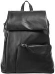 Cityrucksack CLUTY, Damen, Gr. B/H/T: 27cm x 30cm x 4cm, onesize, schwarz, Leder,