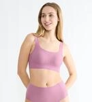 Bustier SLOGGI "ZERO Feel 2.0", Damen, Gr. XS, N-Gr, lila, Single Jersey,