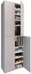 Schuhschrank VCM "XL Holz Gro&szlig;er Schuhschrank Schuhkommode Lona 10", grau, B:70cm