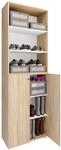 Schuhschrank VCM "XL Holz Gro&szlig;er Schuhschrank Schuhkommode Lona 6", braun (sonoma,