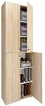 Schuhschrank VCM "XL Holz Gro&szlig;er Schuhschrank Schuhkommode Lona 6", braun (sonoma,