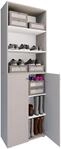 Schuhschrank VCM "XL Holz Gro&szlig;er Schuhschrank Schuhkommode Lona 6", grau, B:70cm