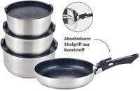 Topf-Set GSW "EASY CLICK", silber (silberfarben), 1,9 l, T&ouml;pfe, Topf-Set, ideal f&uuml;r
