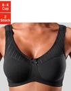 Soft-BH NUANCE BY LASCANA, Damen, Gr. 75, Cup B, schwarz-wei&szlig; (wei&szlig;, schwarz),