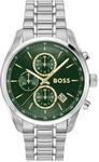 Chronograph BOSS "GRAND PRIX 44", gr&uuml;n (silberfarben), Armbanduhren, Herren,
