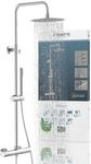 Brausegarnitur SCH&Uuml;TTE "AQUADUCT", silber (chrom), H:120cm, ABS-Kunststoff,