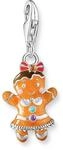 Charm-Einh&auml;nger THOMAS SABO "Lebkuchen-M&auml;dchen", orange (silberfarben, orange,